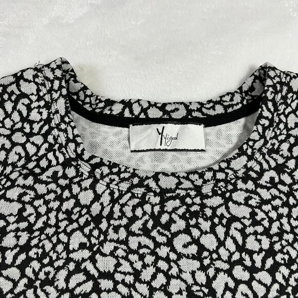 YYigal Crewneck Leopard Sweatshirt Size S Casual Animal Y2K Layers Maximalist - Picture 3 of 6